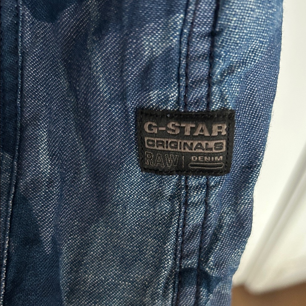 Excellent condition G-Star oversized Blue Patterned Jean Jacket - Picture 4 of 7